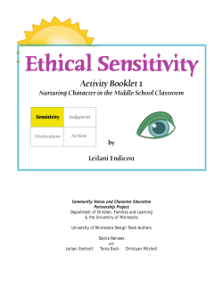 Ethical Sensitivity - Collaboration for Ethical Education
