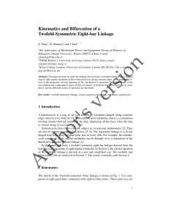 Kinematics and Bifurcation of a Twofold-Symmetric Eight