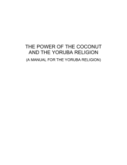 THE POWER OF THE COCONUT AND THE YORUBA RELIGION