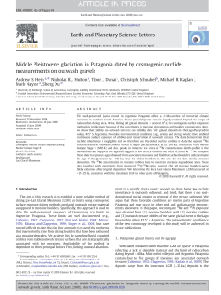 Middle Pleistocene glaciation in Patagonia dated by cosmogenic