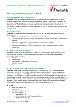 Core Knowledge Sequence UK: History and Geography, Year 5