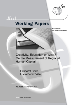 Creativity, Education or What? On the Measurement of Regional