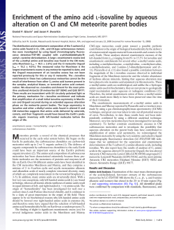 Enrichment of the amino acid L-isovaline by aqueous alteration on