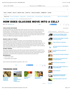 How Does Glucose Move Into A Cell? | LIVESTRONG