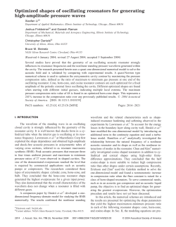 Optimized shapes of oscillating resonators for generating high
