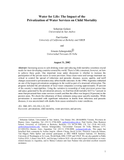 The Impact of the Privatization of Water Services on Child Mortality