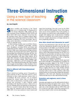 Three-Dimensional Instruction - National Science Teachers