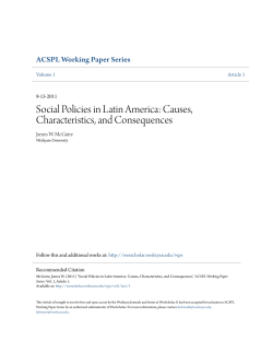 Social Policies in Latin America - WesScholar