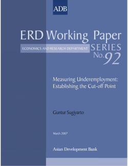 Measuring Underemployment: Establishing the Cut-off Point