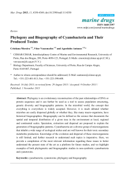 Phylogeny and Biogeography of Cyanobacteria and Their Produced