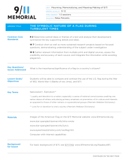 the symbolic nature of a flag - National September 11 Memorial