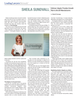 sheila sundvall - Leading Lawyers