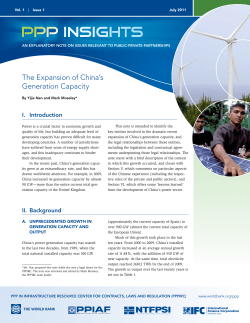 The Expansion of China`s Generation Capacity