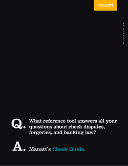 What reference tool answers all your questions about check