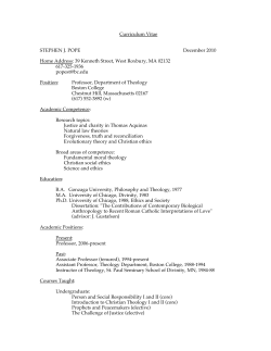 Curriculum Vitae - Boston College Home Page