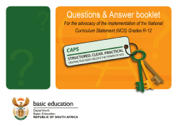 NCS Question and Answer Booklet