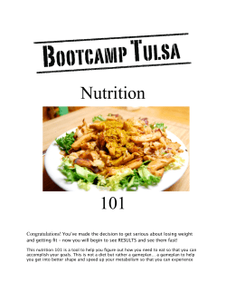 BcT Nutrition 101