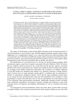 McGrew and Wendling - Institute for Applied Psychometrics (IAP)