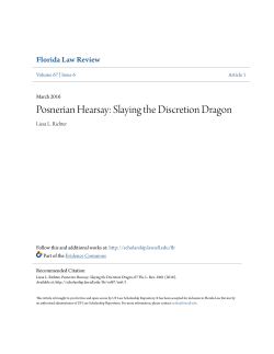 Posnerian Hearsay: Slaying the Discretion Dragon