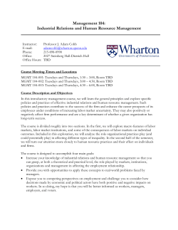 2017A MGMT104001 - University of Pennsylvania
