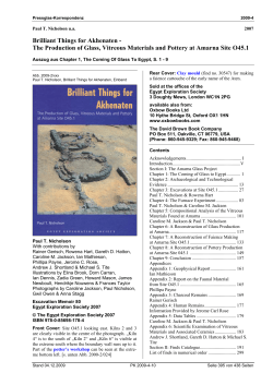 Brilliant Things for Akhenaten - Pressglas