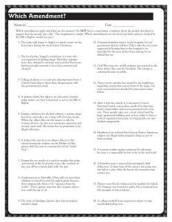 Which Amendment? Worksheet - Western Reserve Public Media