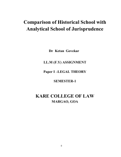 Comparison of Historical School with Analytical School