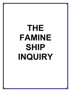 Topic 4: FAMINE SHIP ROLE PLAY