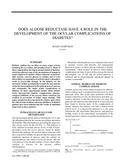 does aldose reductase have a role in the development of