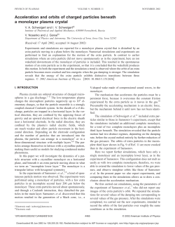 Acceleration and orbits of charged particles beneath a monolayer