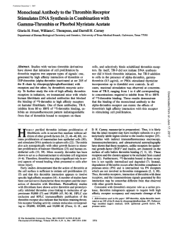 Monoclonal Antibody to the Thrombin Receptor Stimulates DNA