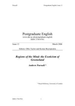 Postgraduate English - Durham University Community