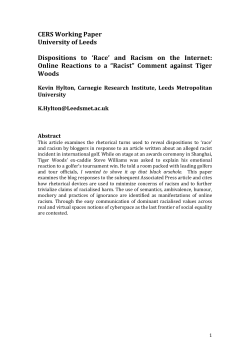 Dispositions to race and racism online