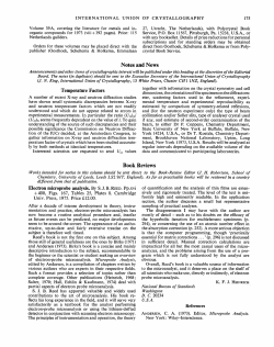 Notes and News Temperature Factors Book