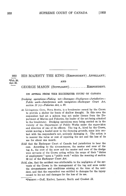 george mason suppliant - Supreme Court of Canada