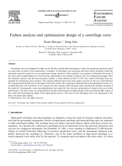 Failure analysis and optimization design of a centrifuge rotor