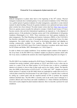 Protocol for X-ray mutagenesis in plants