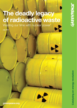 The deadly legacy of radioactive waste