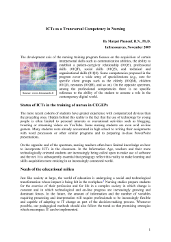 ICTs as a Transversal Competency in Nursing