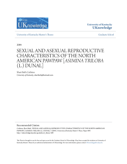 SEXUAL AND ASEXUAL REPRODUCTIVE CHARACTERISTICS OF