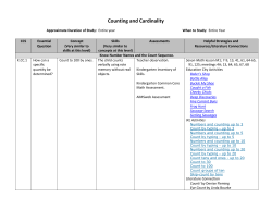 Counting and Cardinality