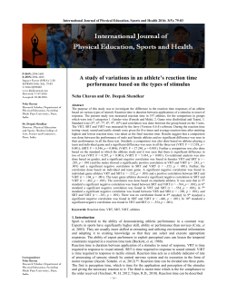 A study of variations in an athlete`s reaction time performance based
