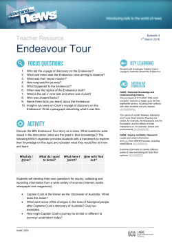 Endeavour Tour