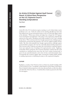 An Article III Divided Against Itself Cannot Stand: A Critical Race