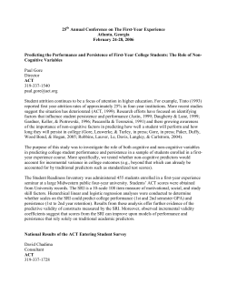 25th Annual Conference on The First