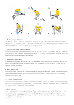 1. Posterior hip mobilization On all fours, position a stretching band