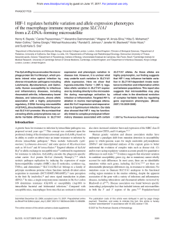 HIF-1 regulates heritable variation and allele expression