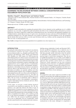 EXAMINING THE RELATIONSHIP BETWEEN CHEMICAL