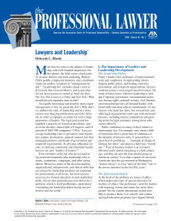 Lawyers and Leadership - American Bar Association