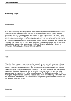 The Solitary Reaper - customwritingtips.com